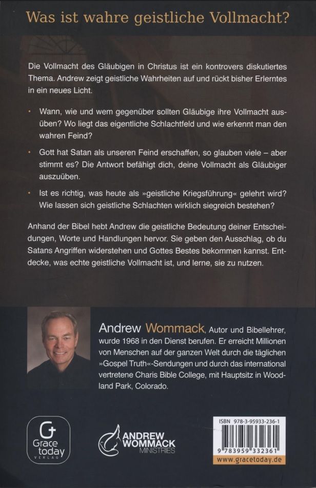 Büchersortiment - Andrew Wommack: Die Vollmacht des Gläubigen