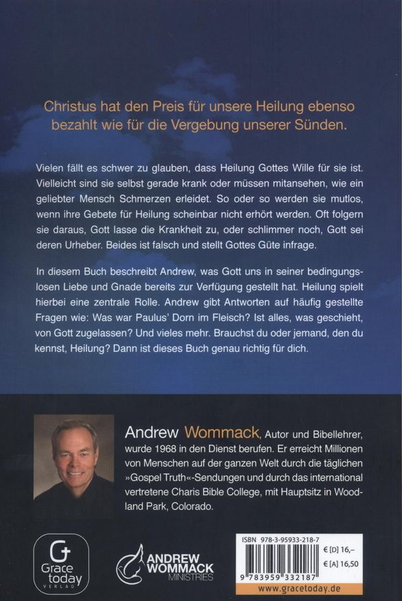 Büchersortiment - Andrew Wommack: Heilung - Gottes Wille für dich