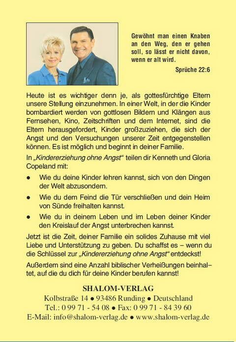 Kinder- & Jugendbücher - Büchersortiment - Minibücher - Kenneth & Gloria Copeland: Kindererziehung ohne Angst