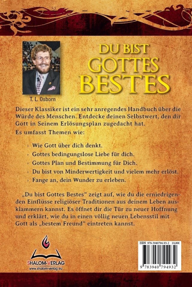 Büchersortiment - T.L. Osborn: Du bist Gottes Bestes!