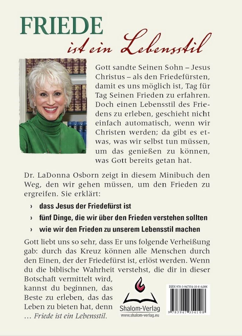 Büchersortiment - LaDonna C. Osborn: Friede ist ein Lebensstil