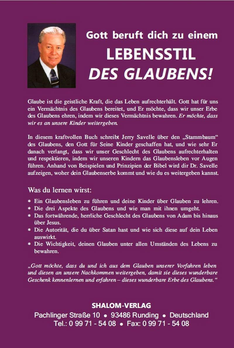 Büchersortiment - Sonderangebote - Jerry Savelle: Ehre dein Erbe des Glaubens (Rabattangebot 4 Stk + 1 Gratis)