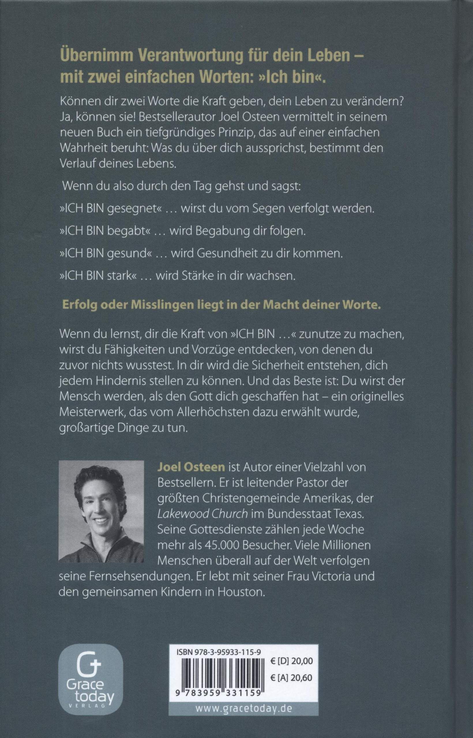 Büchersortiment - Joel Osteen: ICH BIN - Zwei Worte, die dein Leben verändern