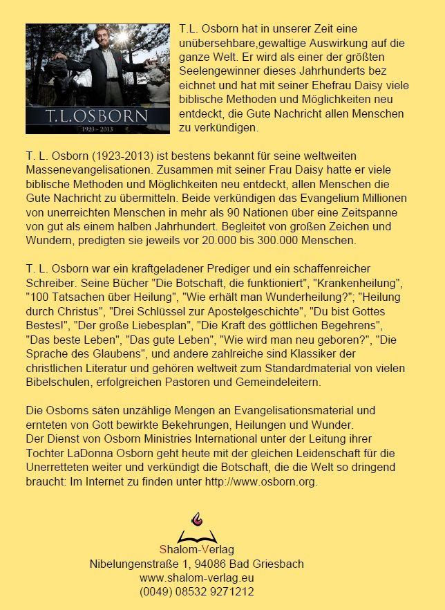 Predigten Deutsch - T.L. Osborn: Jesus Christus, heute derselbe (CD)