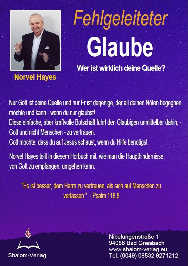 Hörbücher Deutsch - Norvel Hayes: Fehlgeleiteter Glaube  (1 CD)