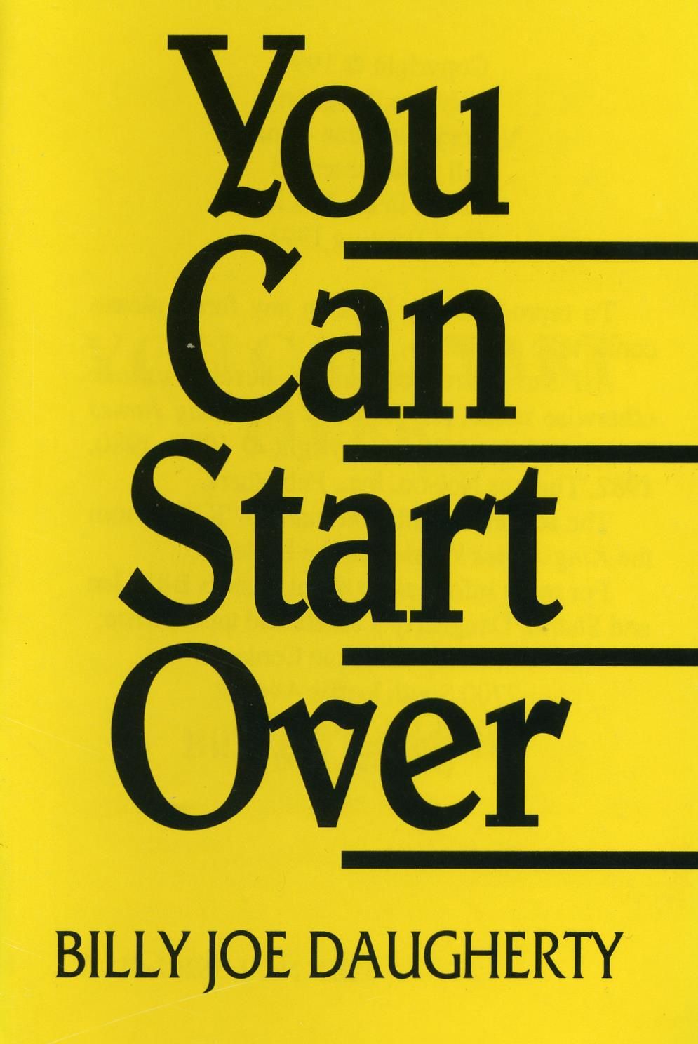 B. J. Daugherty: You can start over
