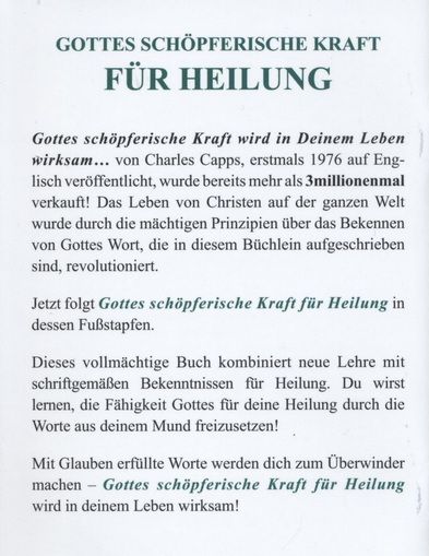 Büchersortiment - Minibücher - Charles Capps: Gottes schöpferische Kraft für Heilung