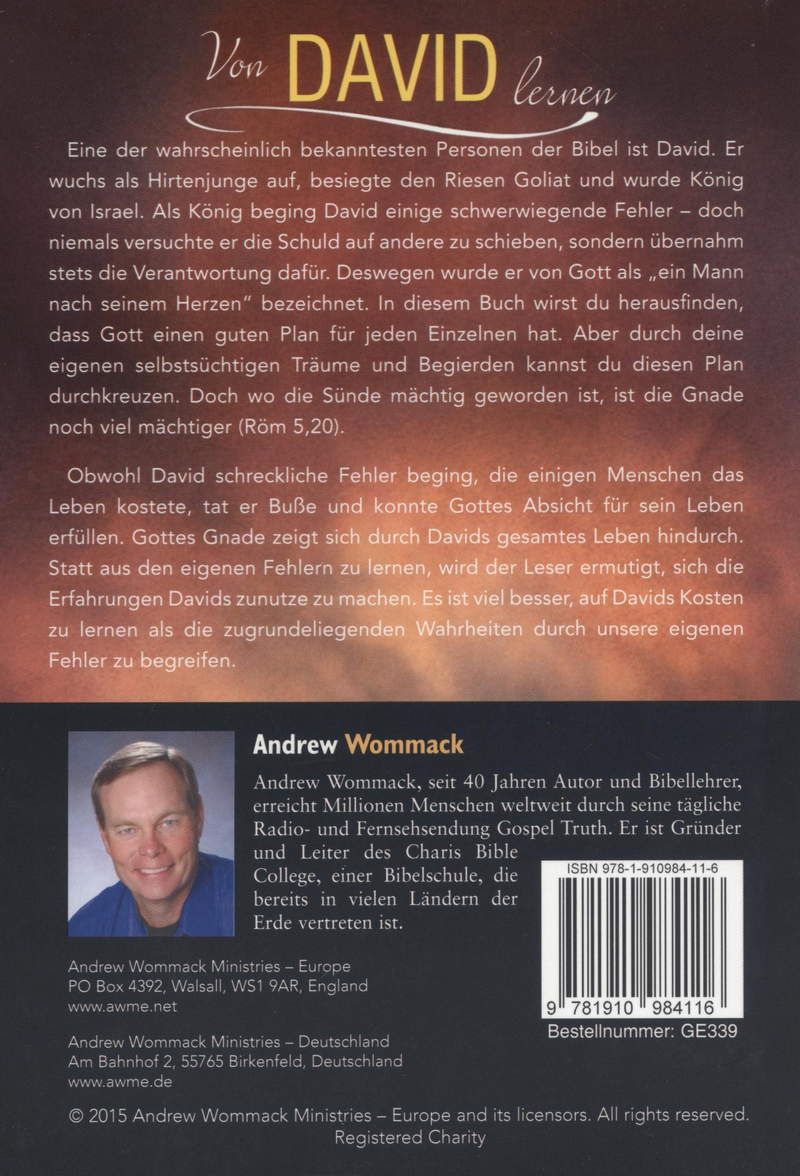 Büchersortiment - Andrew Wommack: Von David lernen wie man Riesen bezwingt