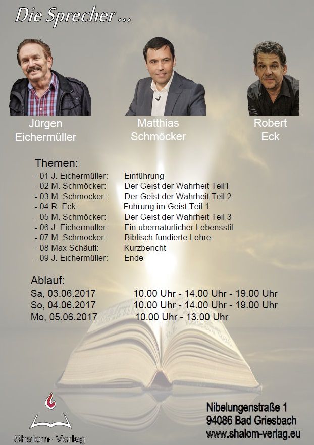 Konferenzen - Shalom-Verlag: Pfingstkonferenz 2017