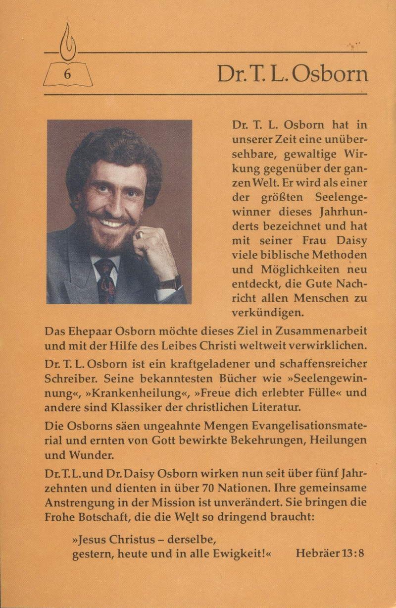 Büchersortiment - Sonderangebote - T.L. Osborn: Vorstoß