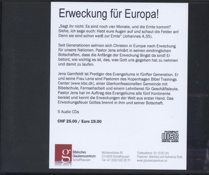 Konferenzen - Jens Garnfeld: Erweckung für Europa!