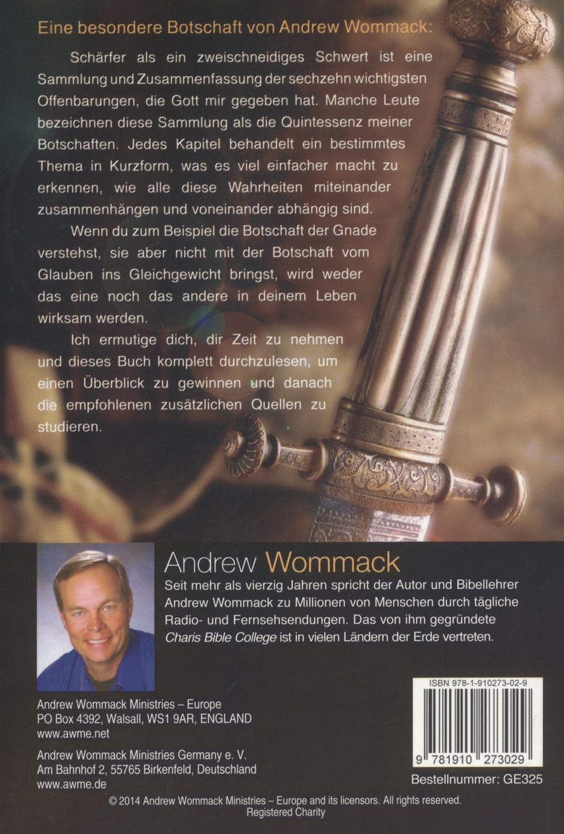 Büchersortiment - Andrew Wommack: Schärfer als ein zweischneidiges Schwert