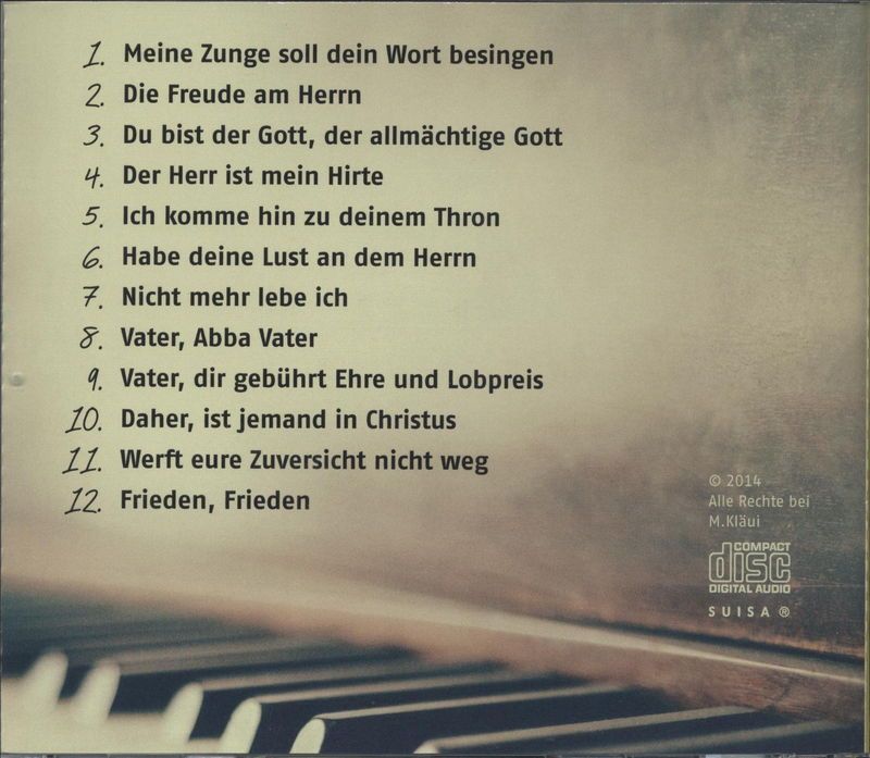 Musik CDs - Mirjam Kläui: Meine Zunge soll dein Wort besingen (CD)