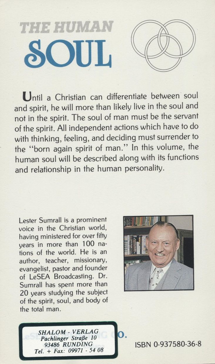 Englische Bücher - Lester Sumrall: The Total Man Series 3 - The Human Soul