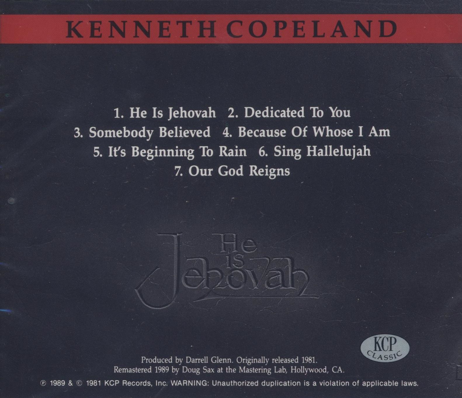 Kenneth Copeland: He is Jehovah (CD)