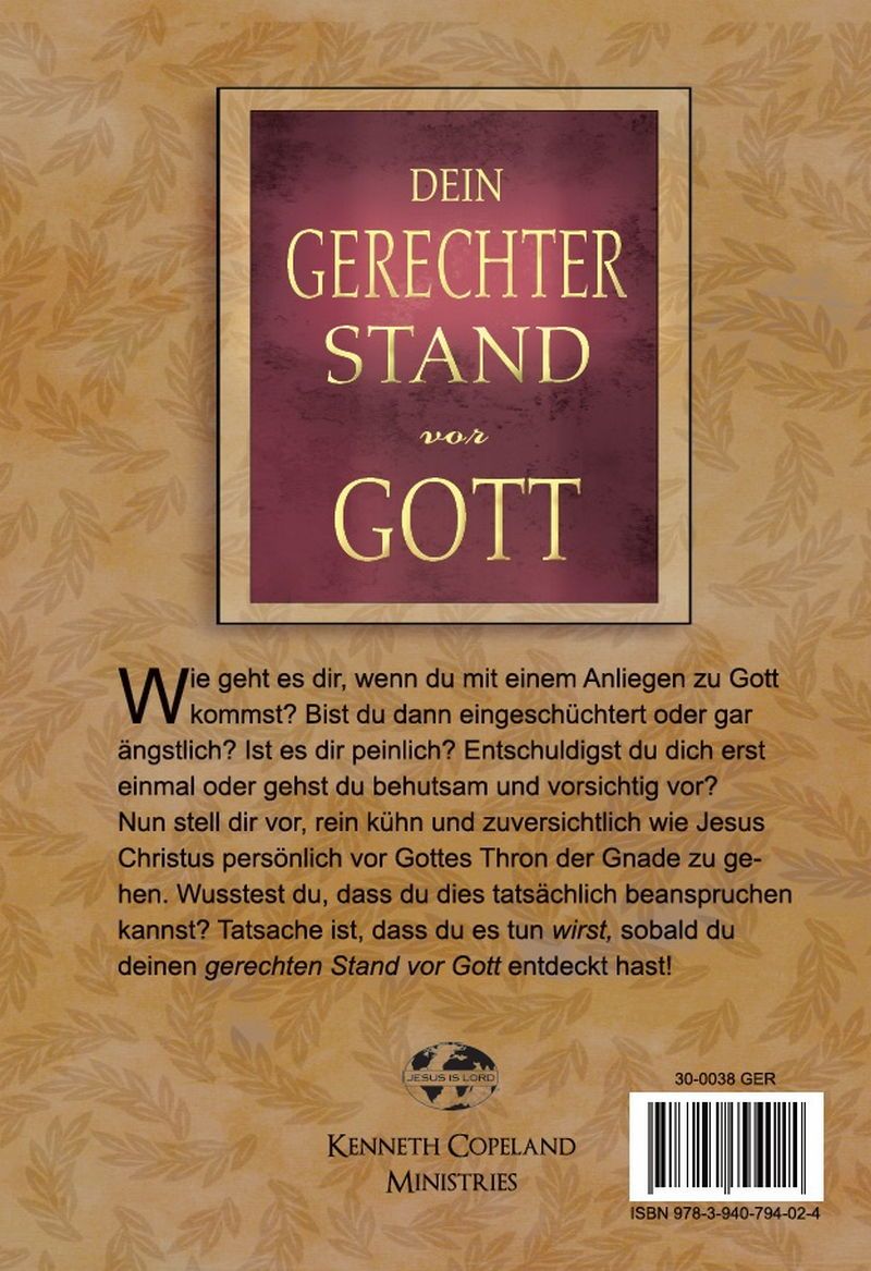 Büchersortiment - Minibücher - Kenneth Copeland: Dein gerechter Stand vor Gott