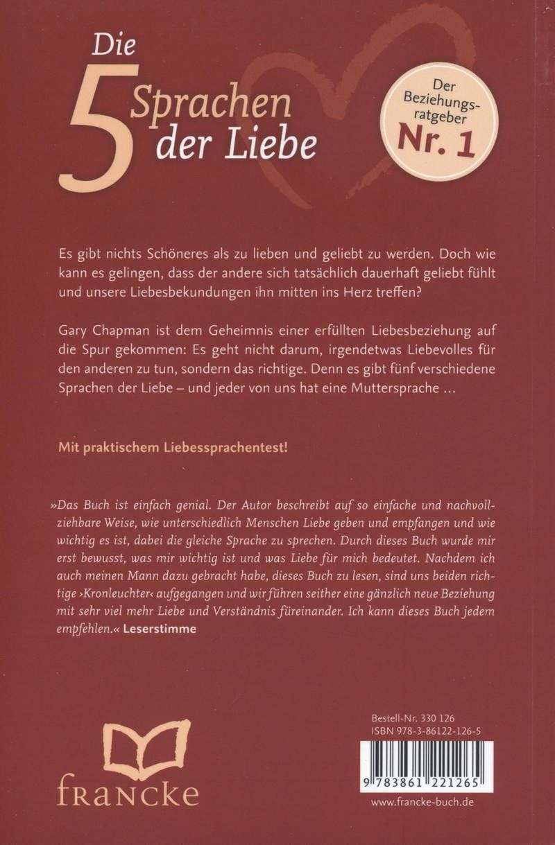 Büchersortiment - Gary Chapman: Die 5 Sprachen der Liebe (Leseausgabe)