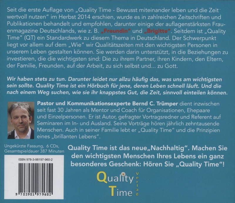 Predigten Deutsch - Bernd C. Trümper: Quality Time (CD)