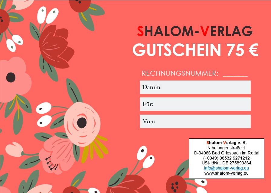 Shalom-Verlag: Gutschein 75 €