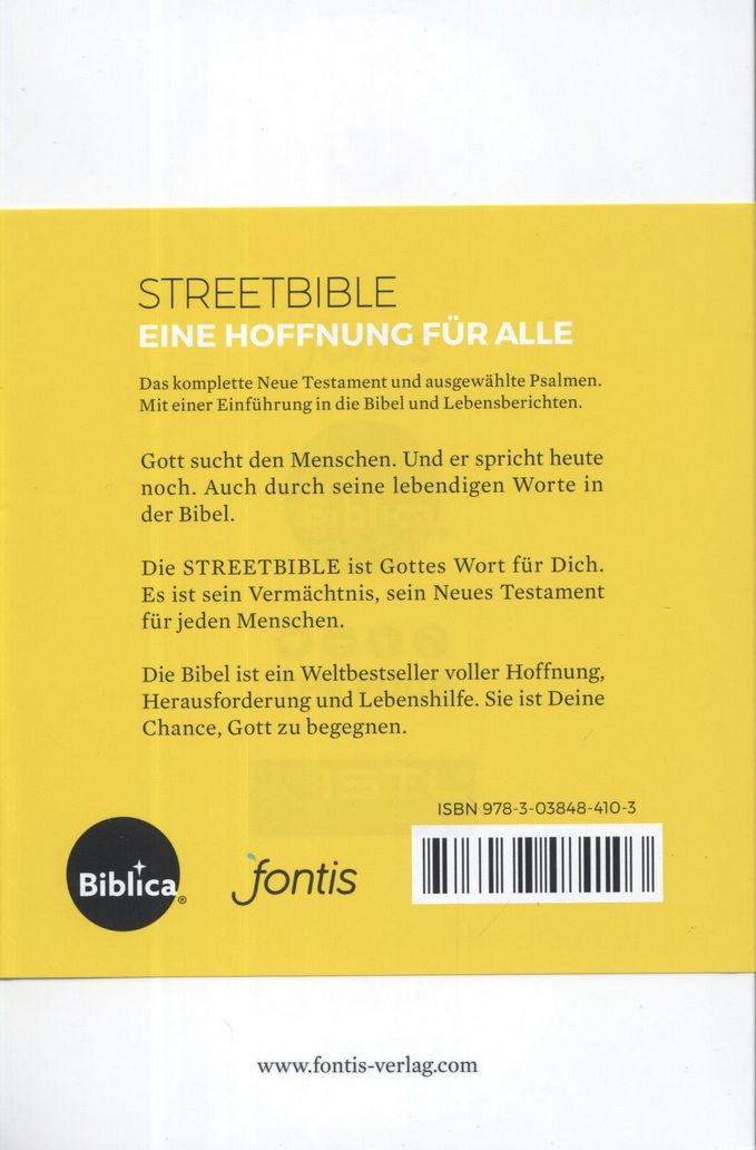 Bibeln - Hoffnung für alle - STREETBIBLE