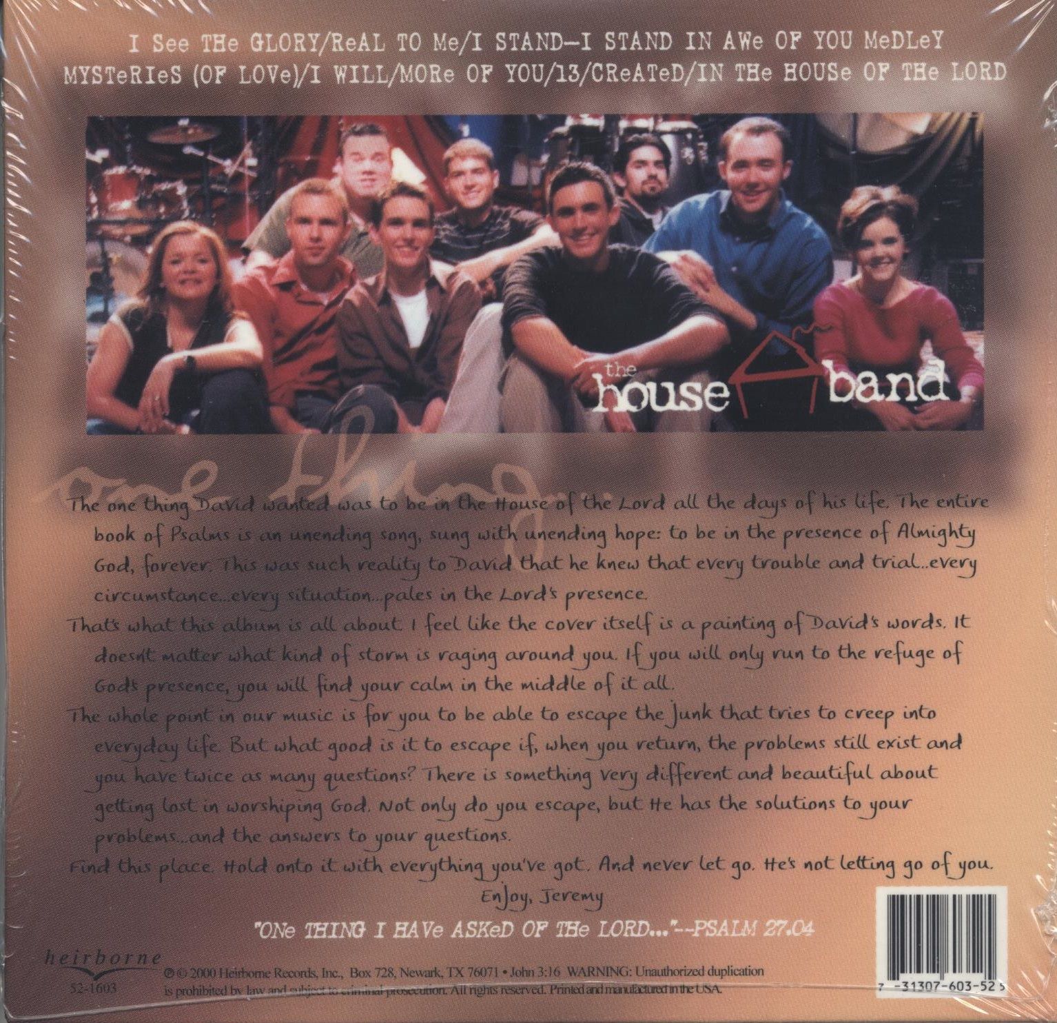 The House Band: One Thing (CD)