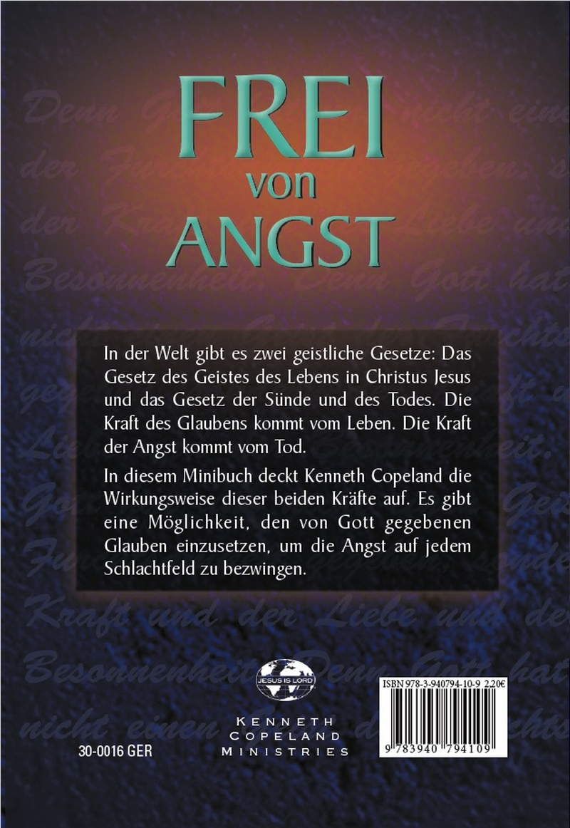 Büchersortiment - Minibücher - Kenneth Copeland: Frei von Angst