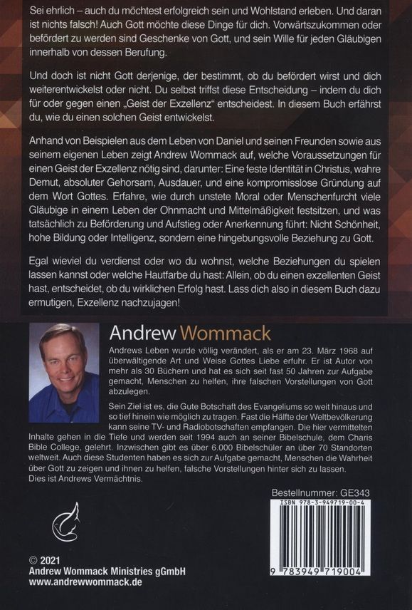 Büchersortiment - Andrew Wommack: Exzellenz