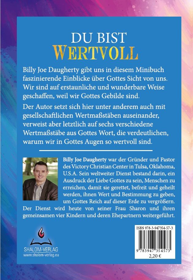 Neuerscheinungen - Minibücher - Billy Joe Daugherty: Du bist wertvoll