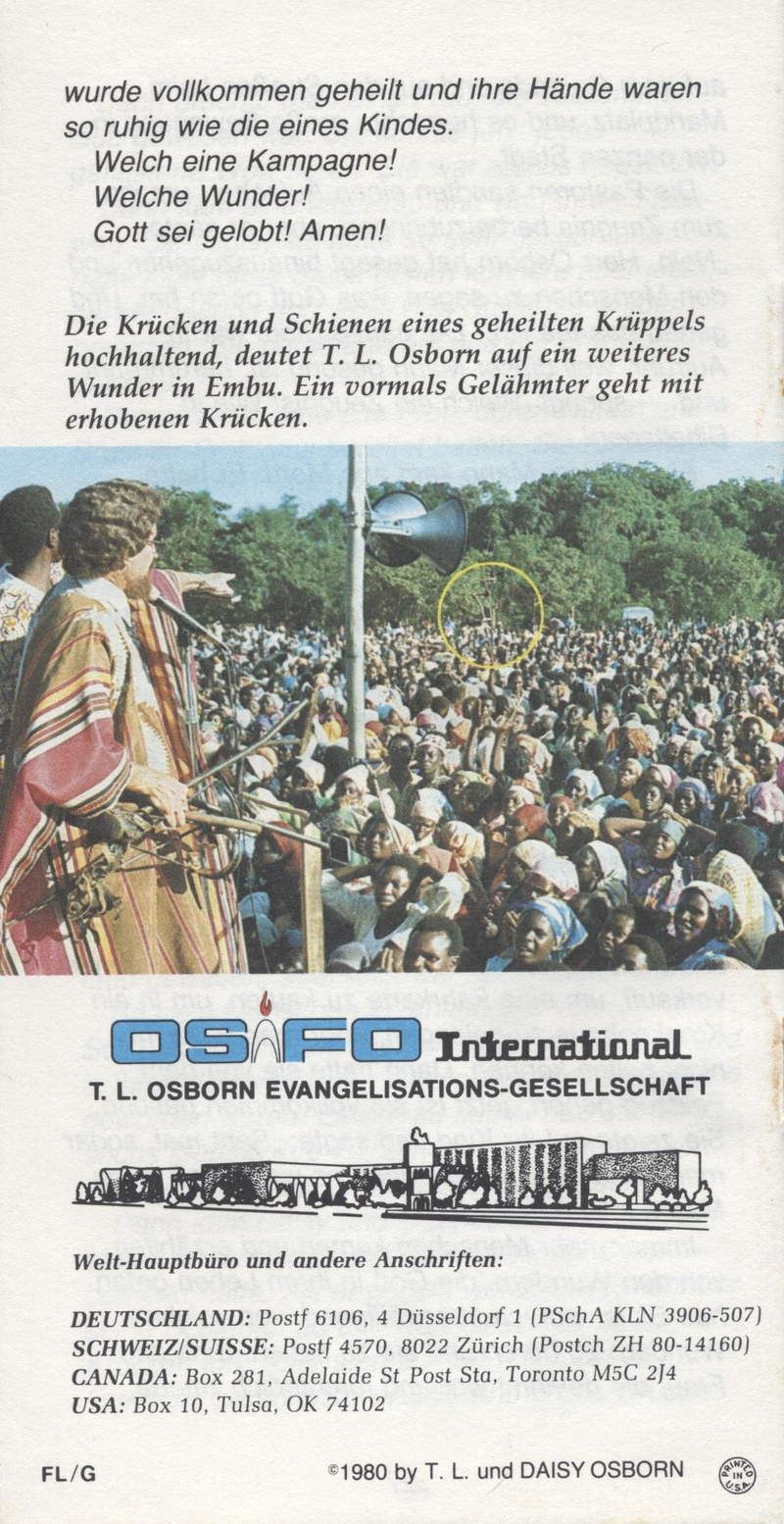 Büchersortiment - Sonderangebote - T.L. Osborn: Glaube, Hoffnung und Liebe (Traktat) (Gratis)