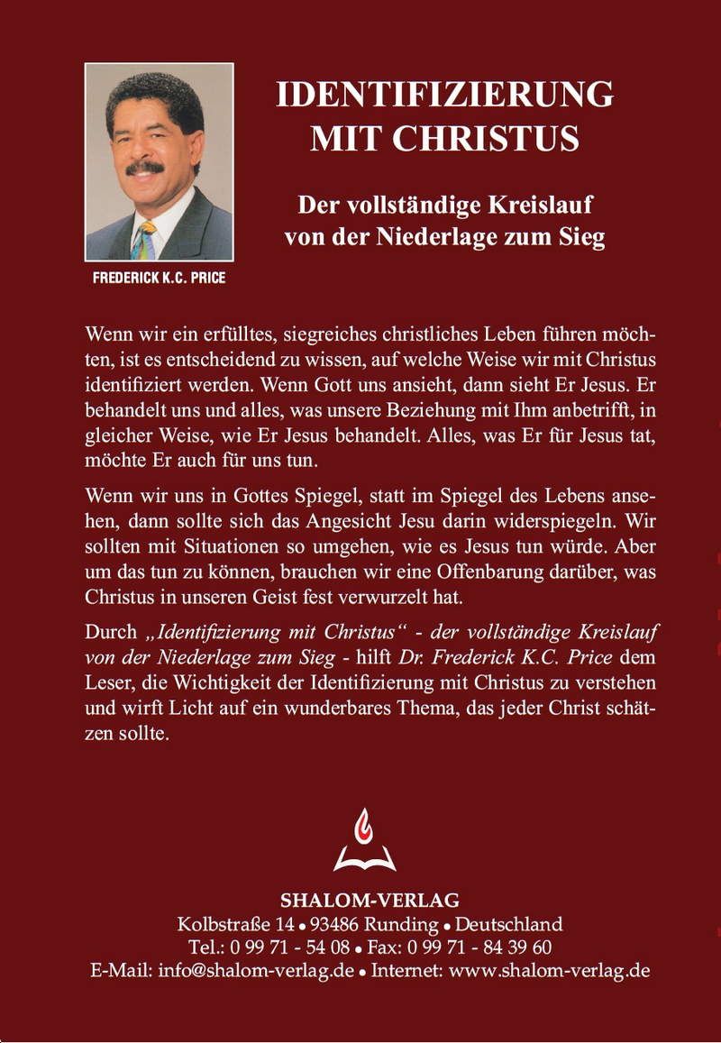 Büchersortiment - Frederick K.C. Price: Identifizierung mit Christus