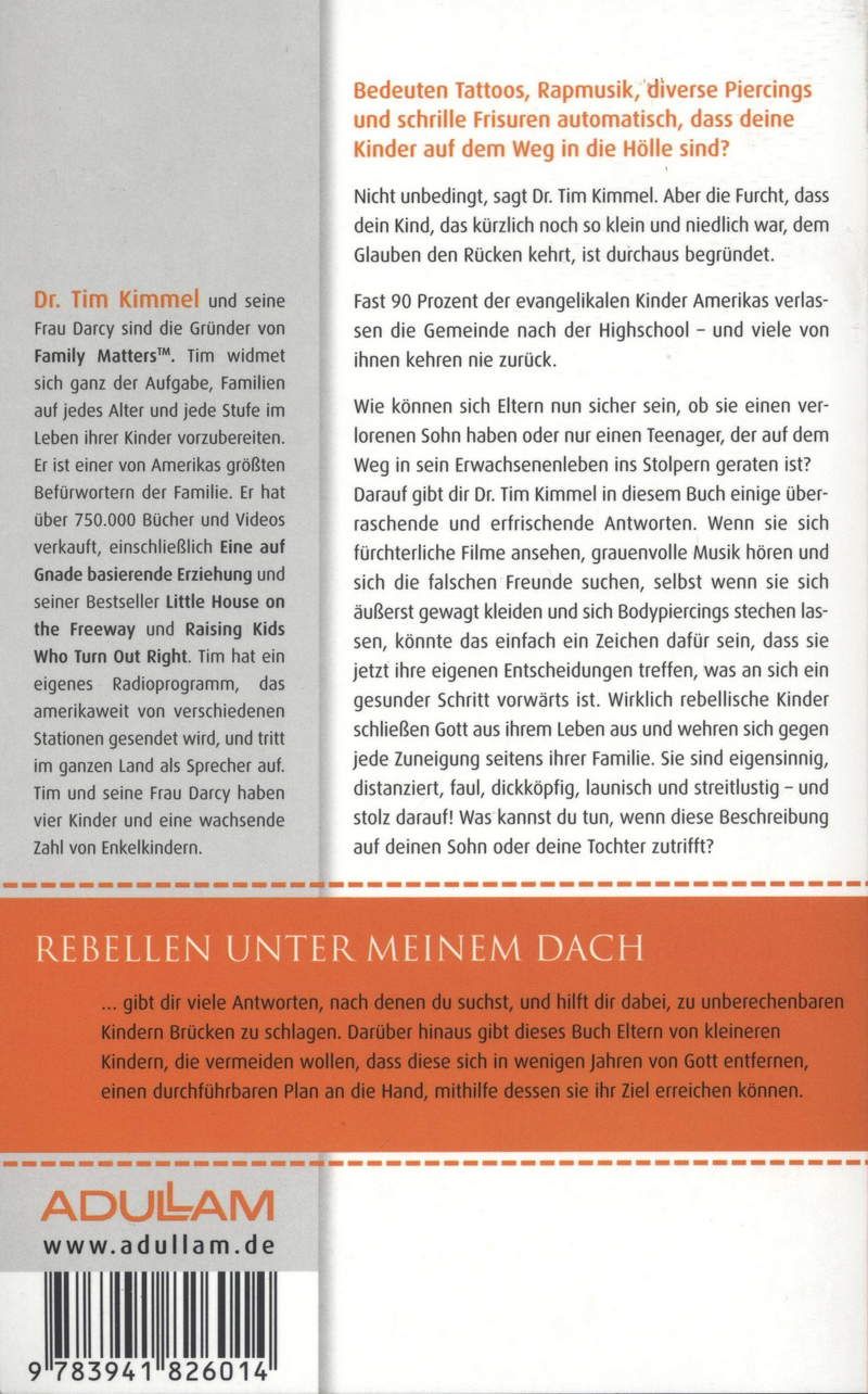 Büchersortiment - Tim Kimmel: Rebellen unter meinem Dach