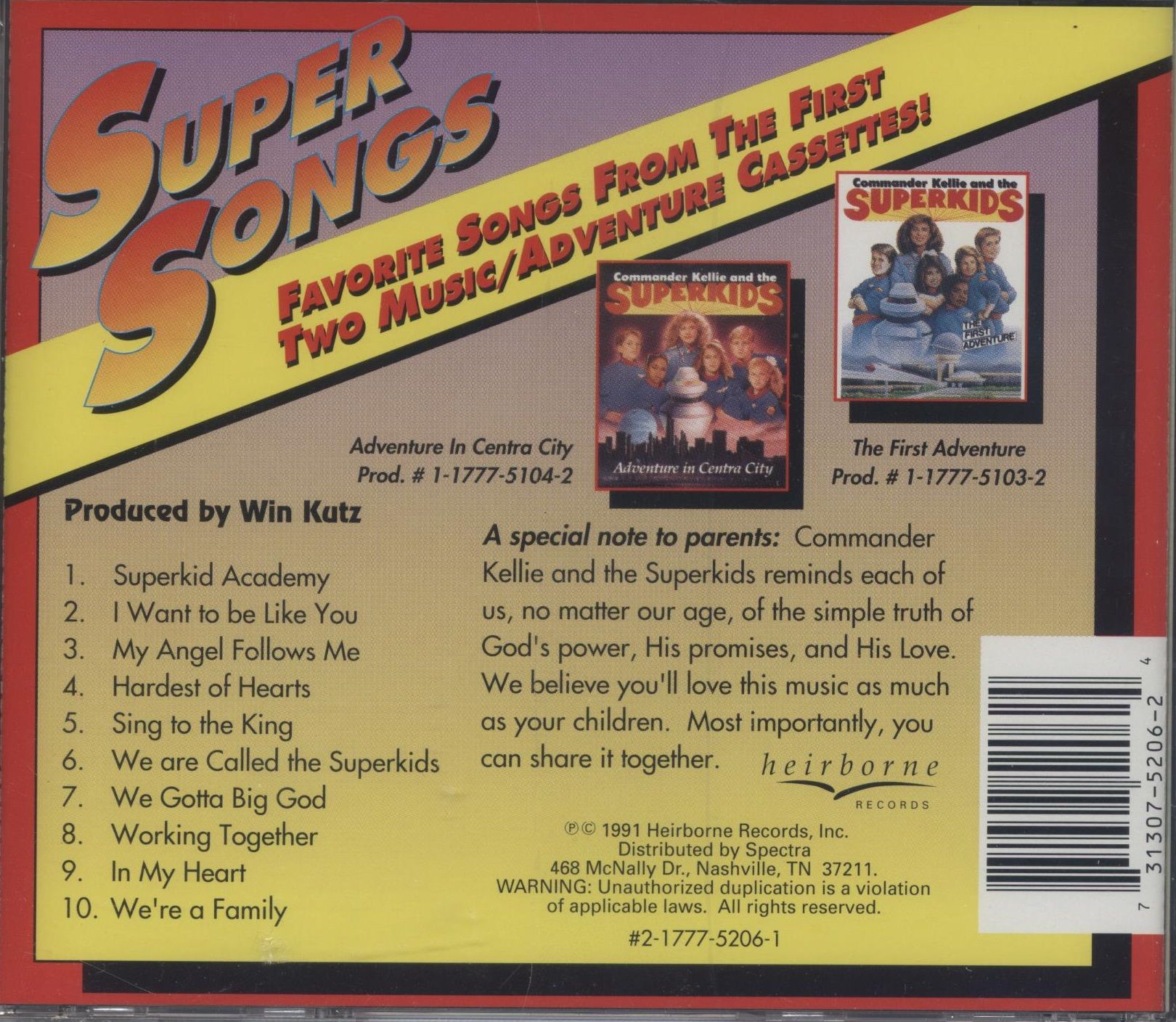 Commander Kellie & the Superkids: Supersongs (CD)