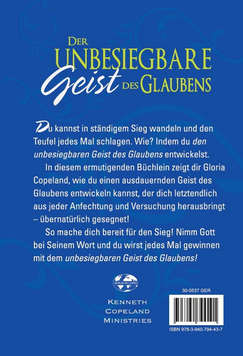 Büchersortiment - Minibücher - Gloria Copeland: Der unbesiegbare Geist des Glaubens