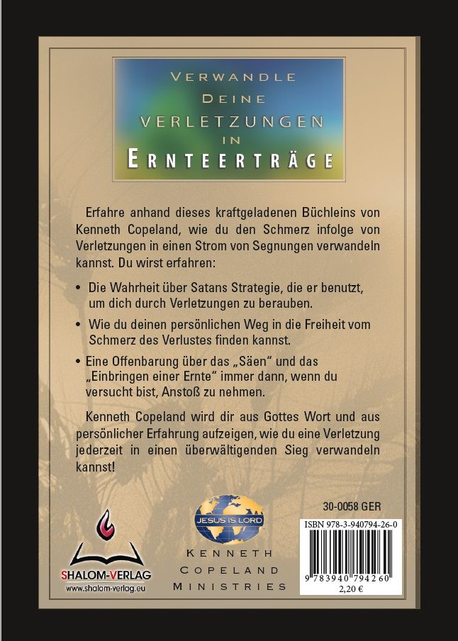 Büchersortiment - Minibücher - Kenneth Copeland: Verwandle deine Verletzungen in Ernteerträge