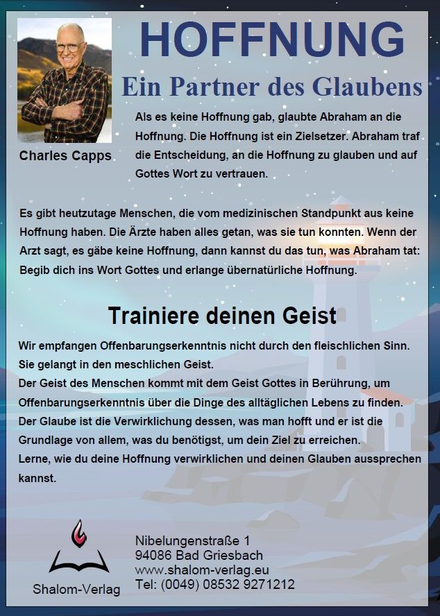 Hörbücher Deutsch - Charles Capps: Hoffnung - ein Partner des Glaubens (1 CD)