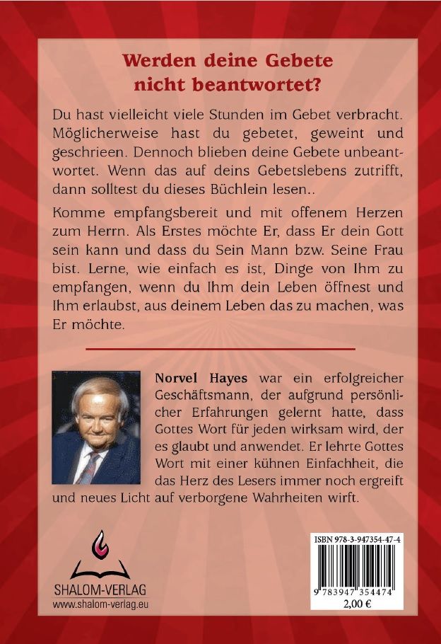 Büchersortiment - Minibücher - Neuerscheinungen - Norvel Hayes: Wie deine Gebete erhört werden