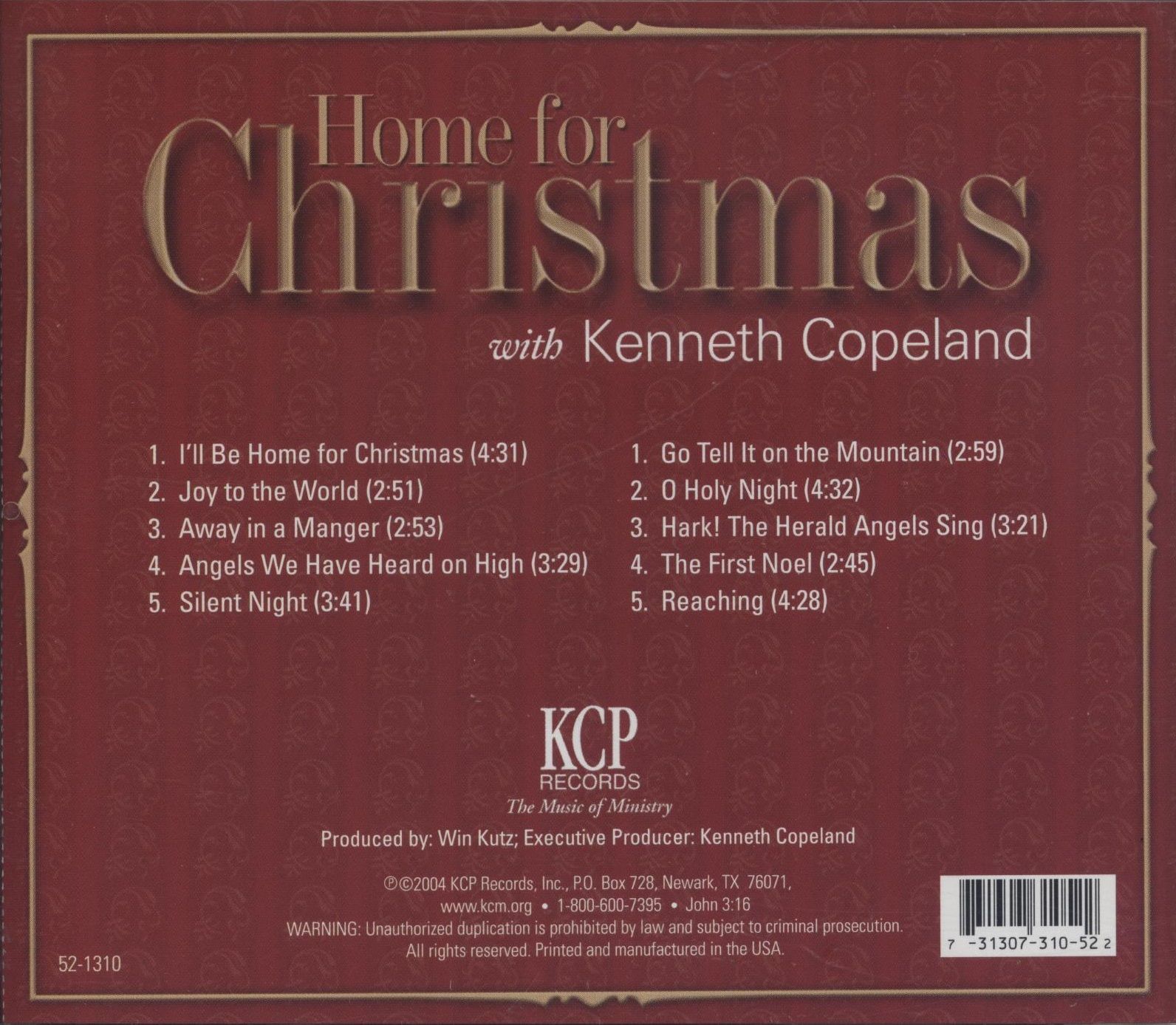 Kenneth Copeland: Home for Christmas (CD)