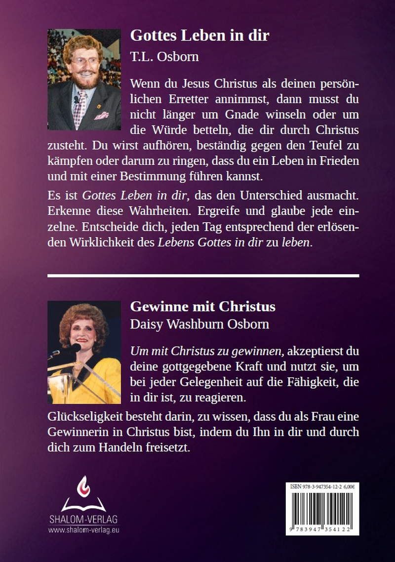 Büchersortiment - T.L. & Daisy Osborn: Gottes Leben in dir & Gewinne mit Christus