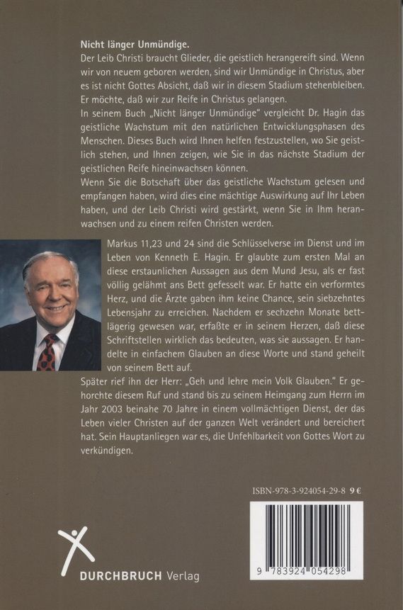 Büchersortiment - Kenneth E. Hagin: Nicht länger Unmündige