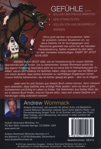 Büchersortiment - Andrew Wommack: Gefühle im Zaum halten