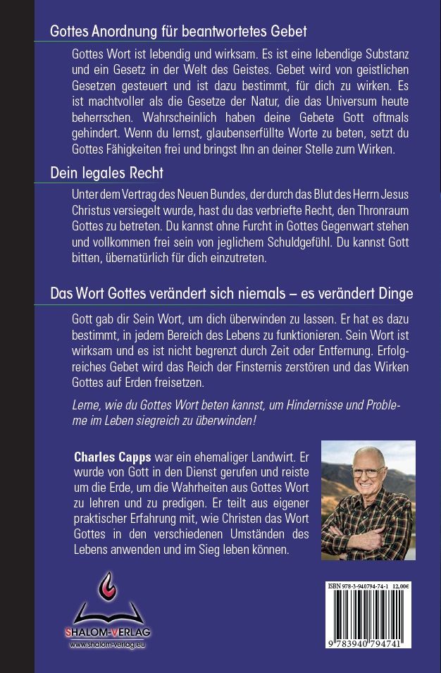 Büchersortiment - Charles Capps: Freisetzung des Wirkens Gottes durch Gebet