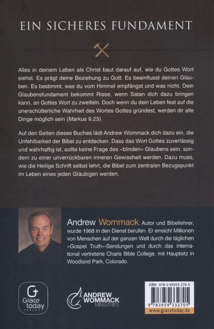 Büchersortiment - Andrew Wommack: Ein sicheres Fundament