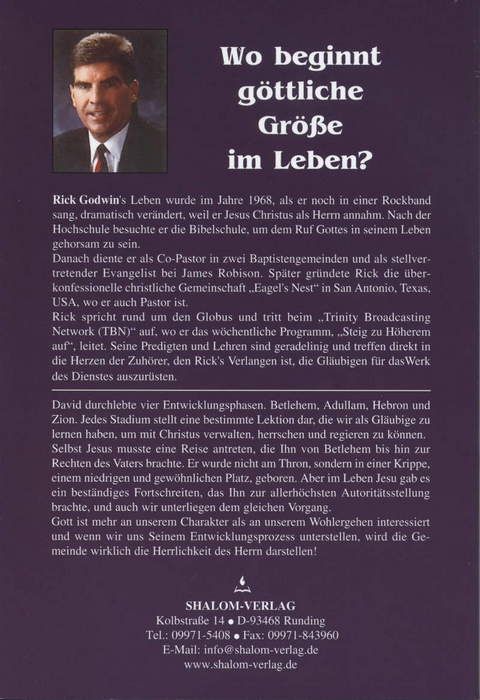 Büchersortiment - Sonderangebote - Rick Godwin: Trainieren um zu Regieren (Rabattangebot 4 Stk + 1 Gratis)