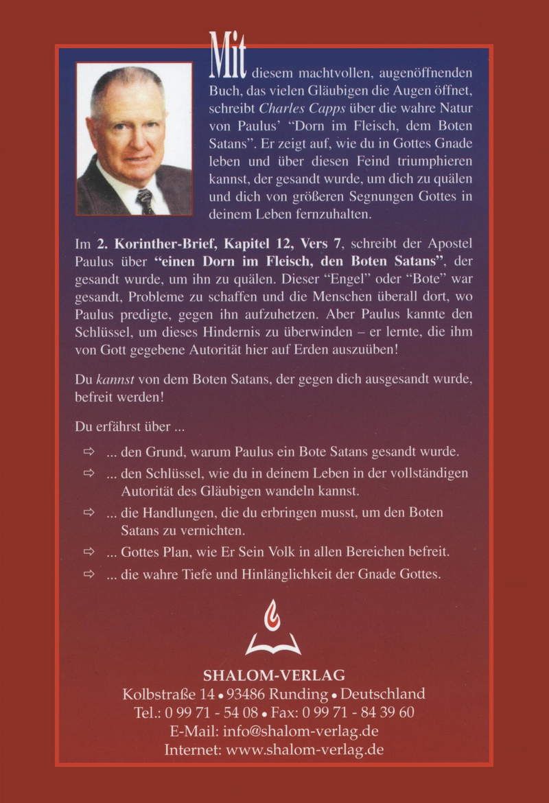 Sonderangebote - Charles Capps: Der Bote Satans (Rabattangebot 4 Stk + 1 Gratis)