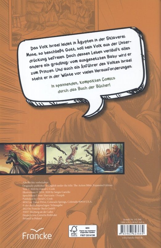 Kinder- & Jugendbücher - Die Bibel in Comics 4 - Die Geschichte von Mose: Von seiner Geburt bis zum Sinai