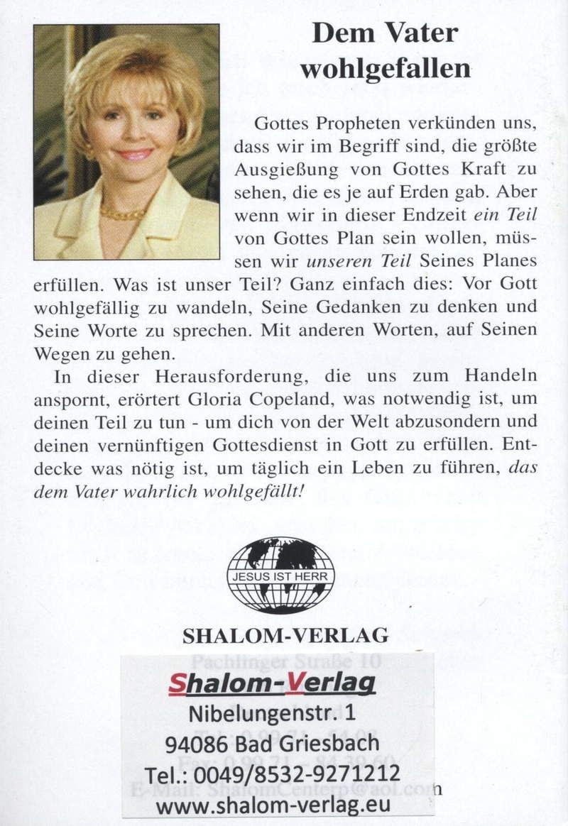 Büchersortiment - Minibücher - Gloria Copeland: Dem Vater wohlgefallen